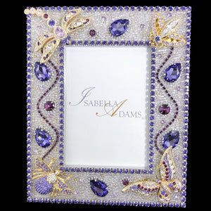 5 x 7 Bug Picture Frame Featuring Violet Swarovski © Crystals