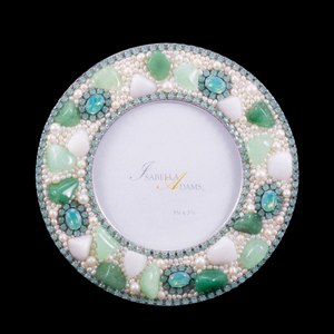 Opal Gemstone Picture Frame Featuring Premium Crystals