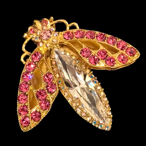 Crystallized Firefly Brooch Pin Featuring Premium Crystals