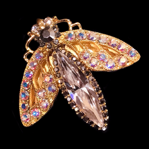 Crystallized Firefly Brooch Pin Featuring Premium Crystals