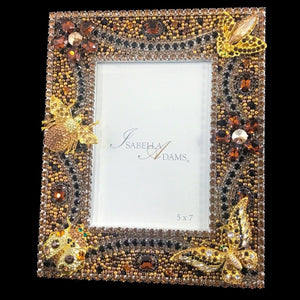 5 x 7 Topaz Crystallized Bug Picture Frame Featuring Premium Crystal