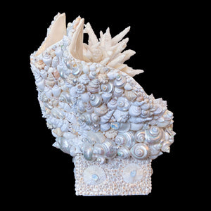 King Clam Shell Centerpiece Featuring Premium Crystal & Natural Sea Life