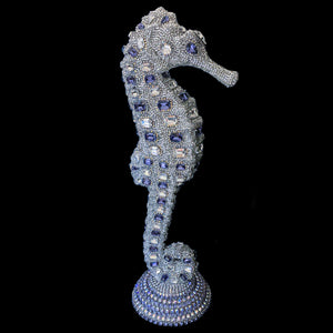 Sea Horse Sculpture Featuring Tanzanite Premium Crystals