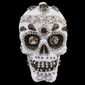 Small Sugar Skull Featuring Premium Crystals