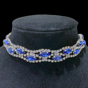 Sapphire Premium Crystallized Choker Necklace