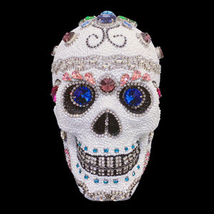 Large Sugar Skull Featuring Premium Crystals