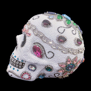 Large Sugar Skull Featuring Premium Crystals