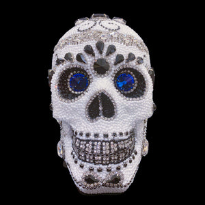 Large Sugar Skull Featuring Premium Crystals