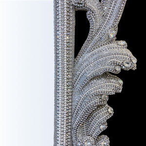 Baroque Style Wall Mirror - Premium Crystals & Freshwater Pearls