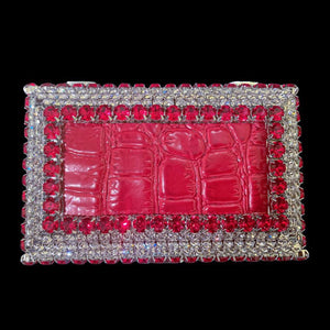 Red Crocodile Keepsake Box Featuring Premium Crystal