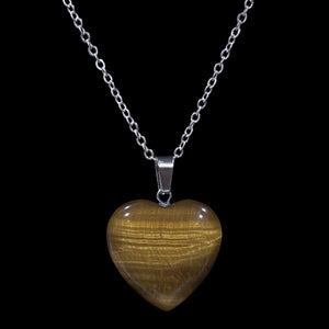 Tiger's Eye Heart Necklace