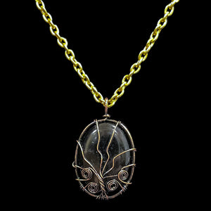 Onyx Crystal Oval "Tree of Life" Cabochon Necklace