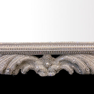 Baroque Style Wall Mirror - Premium Crystals & Freshwater Pearls