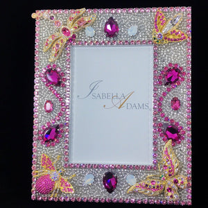 5 x 7 Rose Crystallized Bug Picture Frame Featuring Premium Crystal