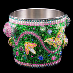 Spring Garden Champagne Ice Bucket Featuring Swarovski © Crystals